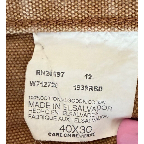 Dickies Carpenter Canvas Pants Painter Work Carhartt Style Brown Size 40x30 EUC - Picture 6 of 6